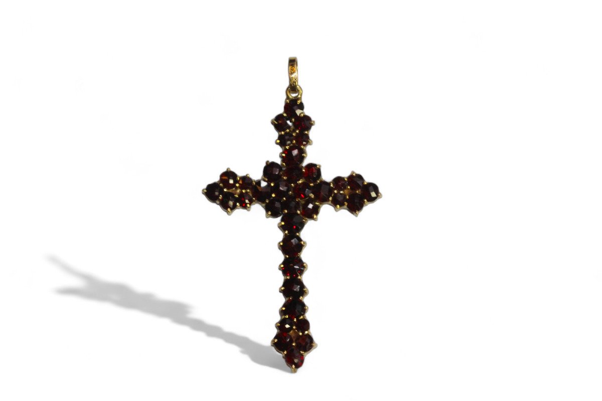 Garnet Cross Pendant-photo-3