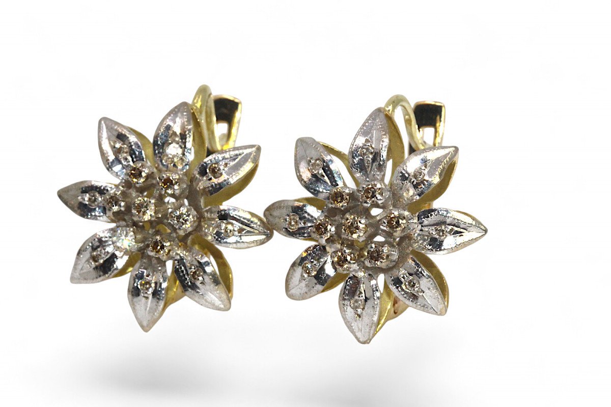 Boucles d'Oreilles Diamants 1960-photo-3