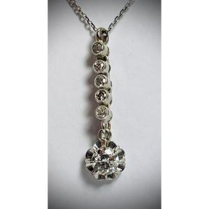 Art-deco Diamond Pendant Chain