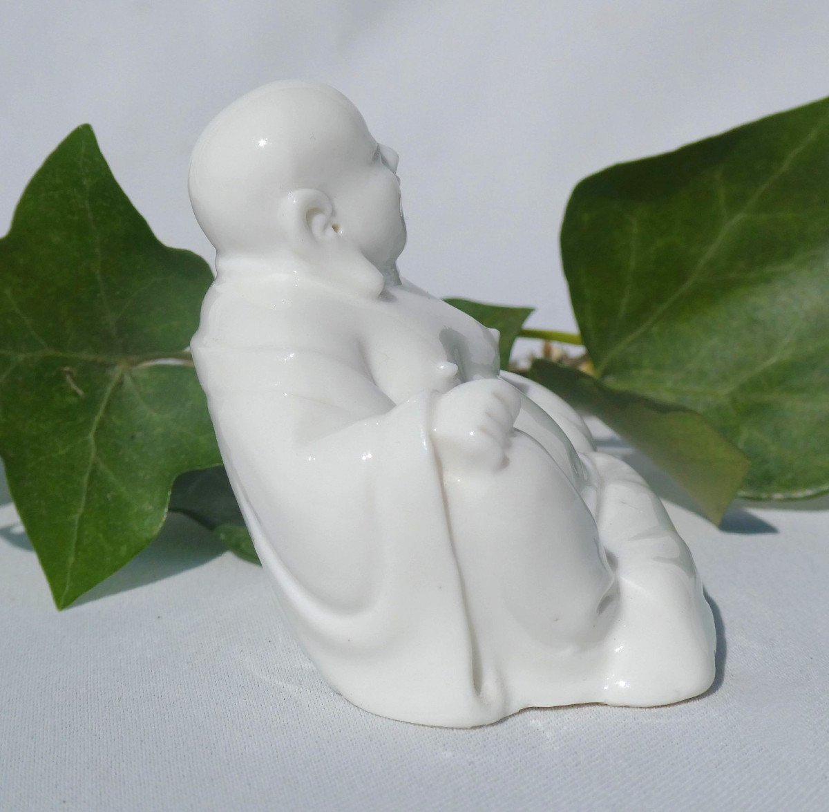 Smiling Buddha In White Porcelain, Nineteenth Century Period, Europe-photo-2