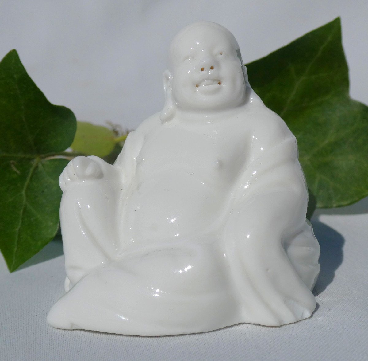 Smiling Buddha In White Porcelain, Nineteenth Century Period, Europe-photo-4