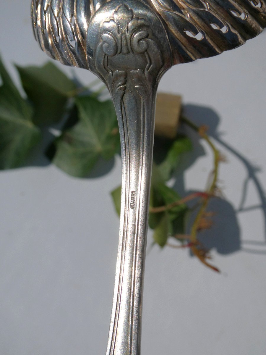 Dessert / Fruit Service, Menagere In Silver Metal In Its Case, Spoon To Sprinkle 1-photo-1