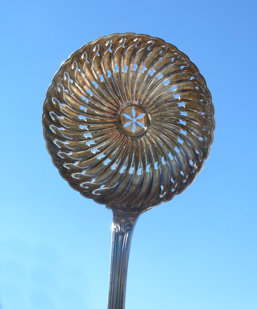 Dessert / Fruit Service, Menagere In Silver Metal In Its Case, Spoon To Sprinkle 1-photo-2