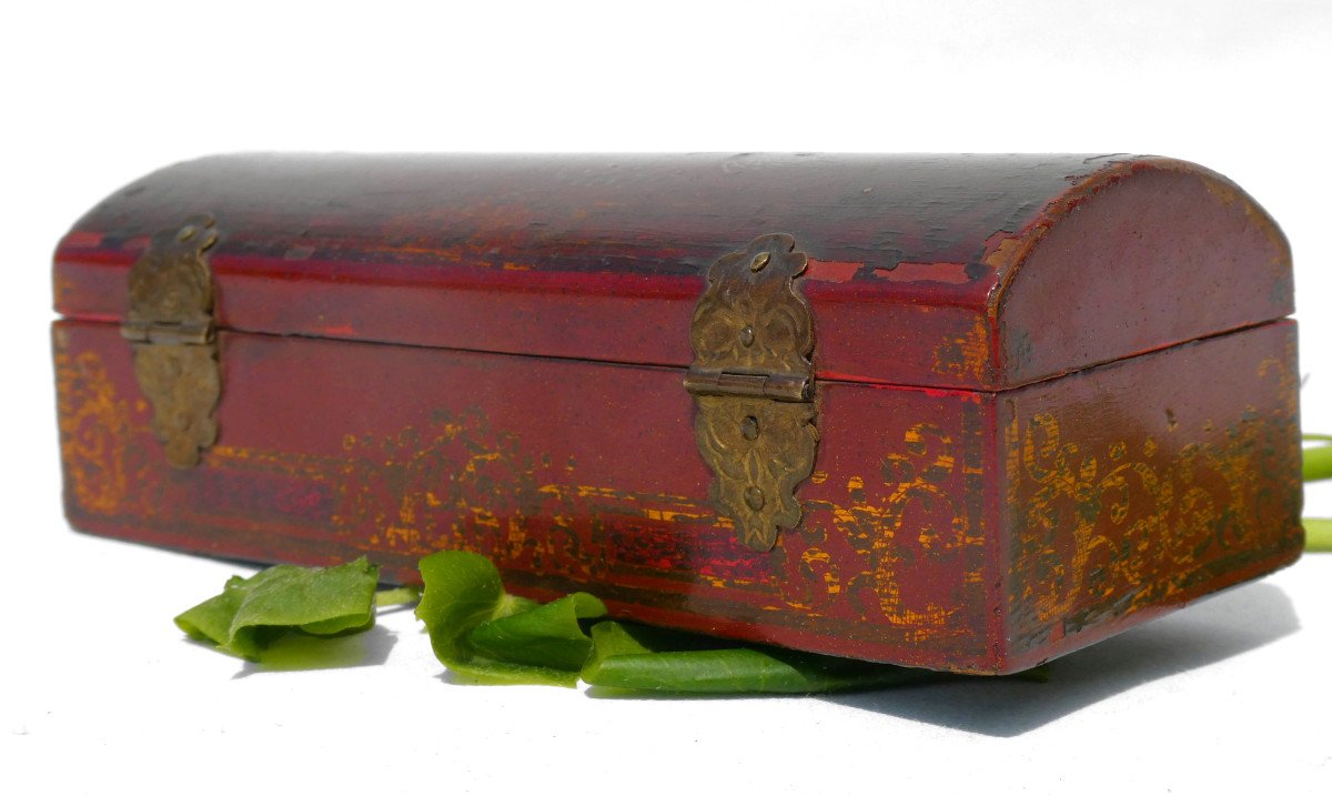 18th Century Needle Box, Toiletry Box, European Lacquer Sang De Boeuf, Fashion-photo-4