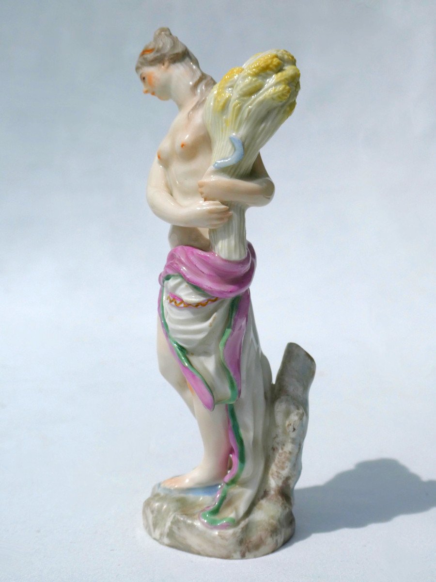 Mythological Subject In German Porcelain 18th Century Style, Meissen 19th Century, Ceres Demeter, Goddess-photo-2