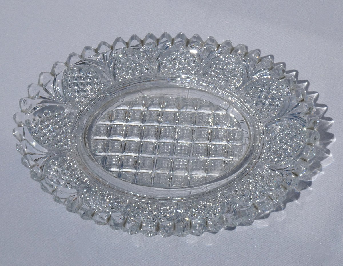 Drageoir / Confiturier En Cristal Du Creusot / Vonêche / Baccarat XIXe , Style Charles X  1820-photo-6