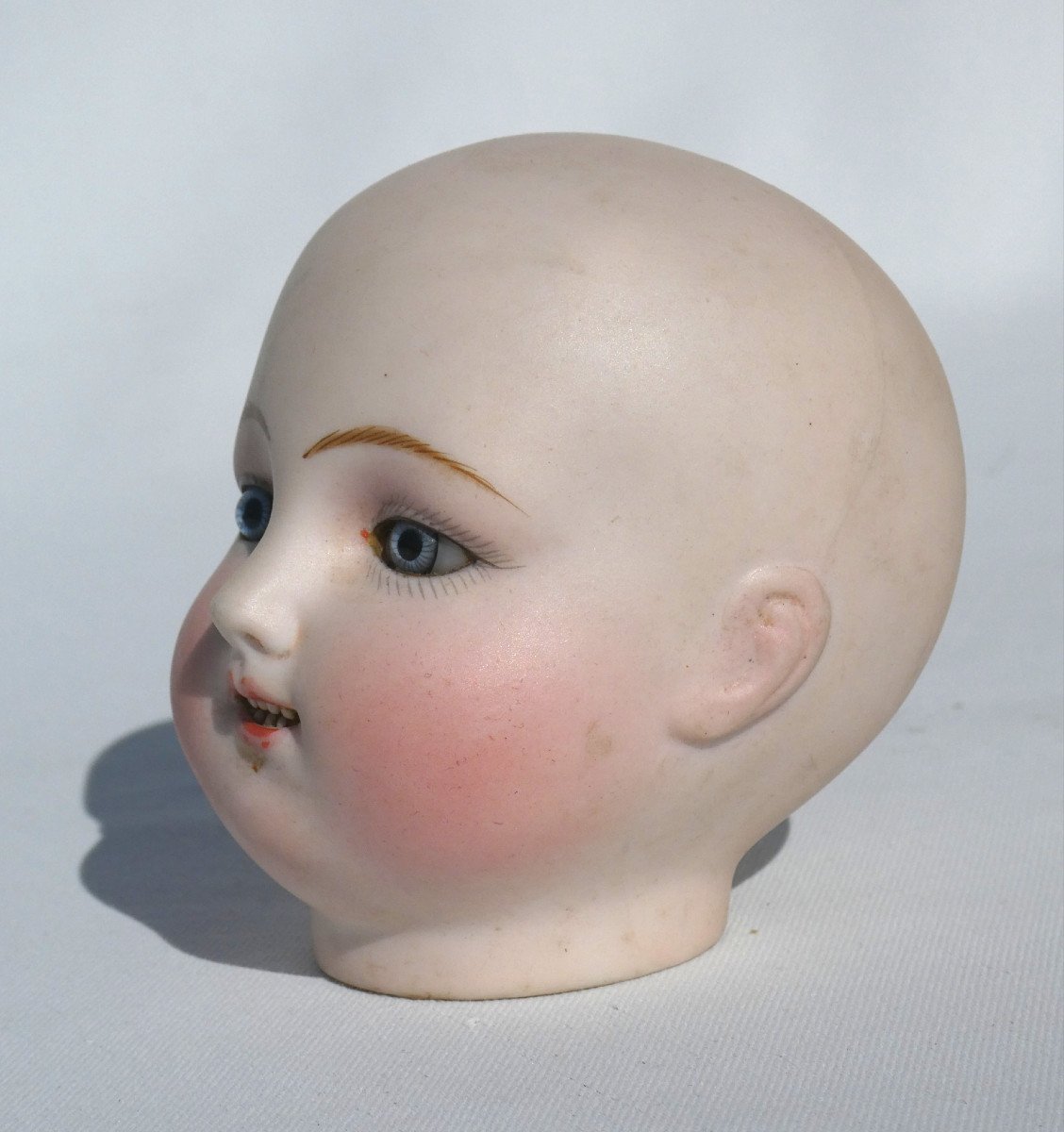 Head Of A Wriggling Baby, Steiner Doll, 19th Century Period, Open Mouth, Bisque-photo-2