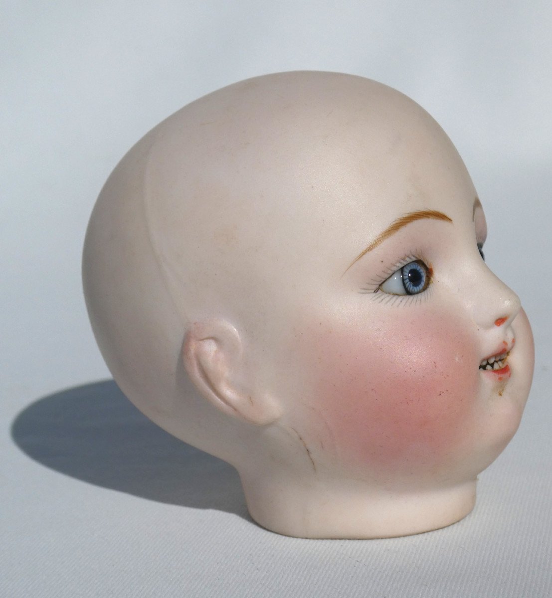 Head Of A Wriggling Baby, Steiner Doll, 19th Century Period, Open Mouth, Bisque-photo-3