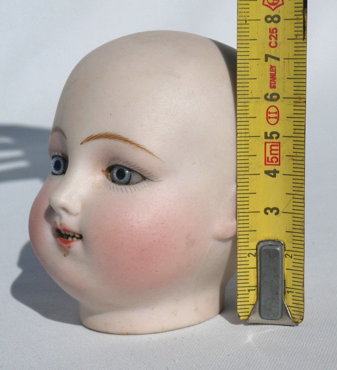 Head Of A Wriggling Baby, Steiner Doll, 19th Century Period, Open Mouth, Bisque-photo-4