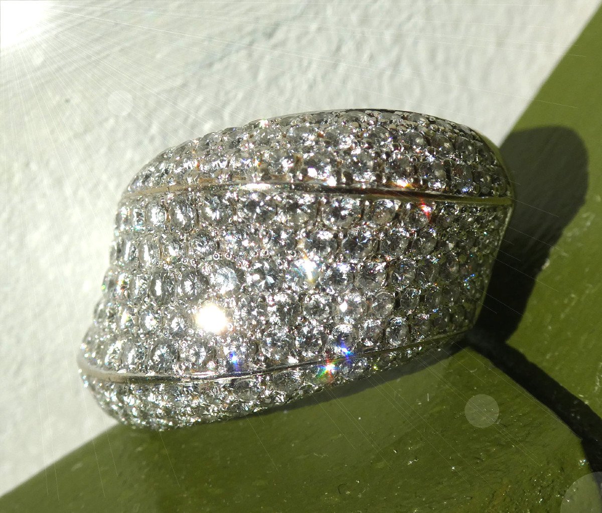 Antique Ring , White Gold , Diamonds Style Art Deco , Jewerly