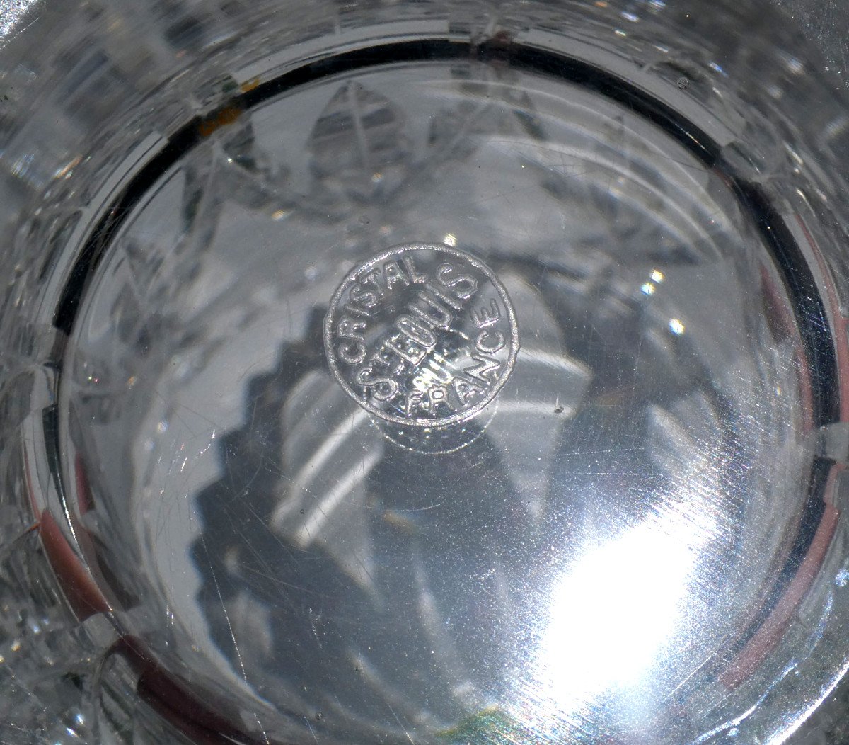 Cratere Vase In Cut Crystal From Saint Louis, Art Deco Bucket, Camargue-photo-4