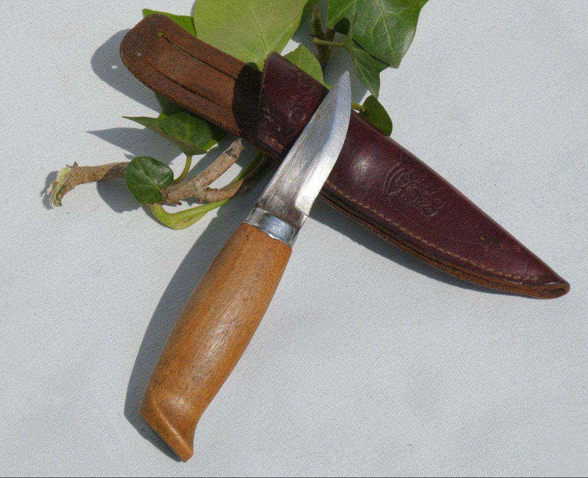 Norwegian Hunting Knife, Small Model For Skinning, Brusletto Brand, Leather Sheath-photo-4