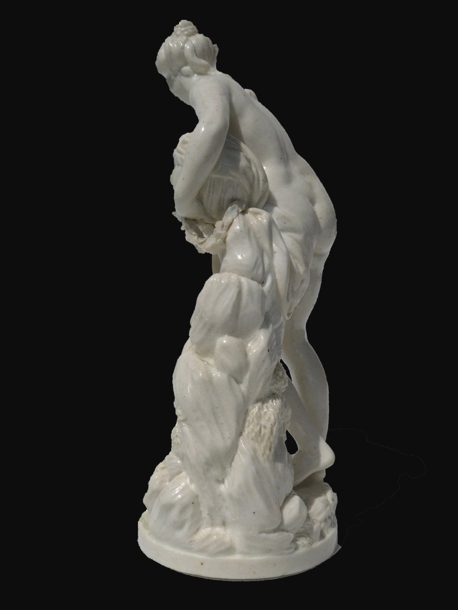 Group In Soft Porcelain From Lille, 18th Century Period, Naiad, Goddess, Source Mythology-photo-1