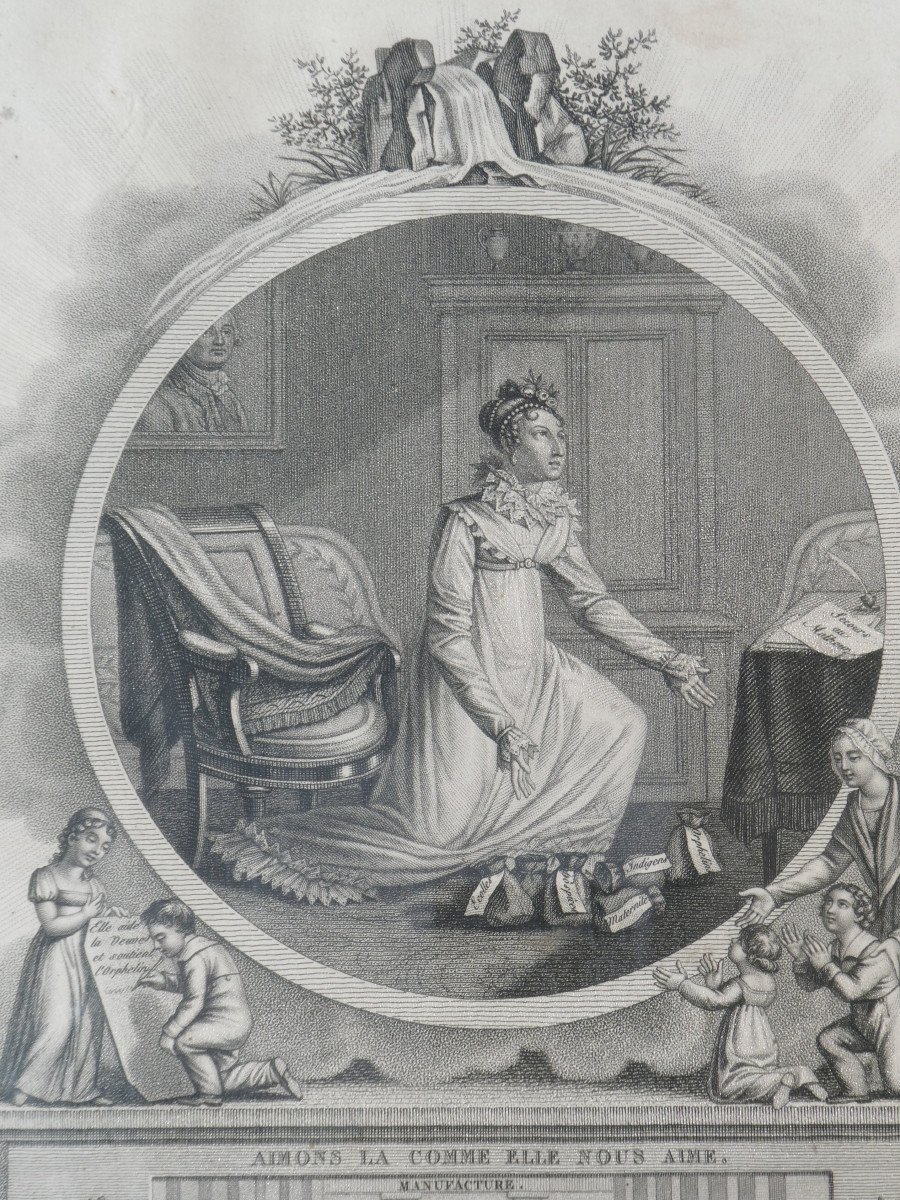 Engraving Charles X Period, Duchess Of Angouleme 19th Century, Madame Royale Daughter Of Louis XVI -photo-2