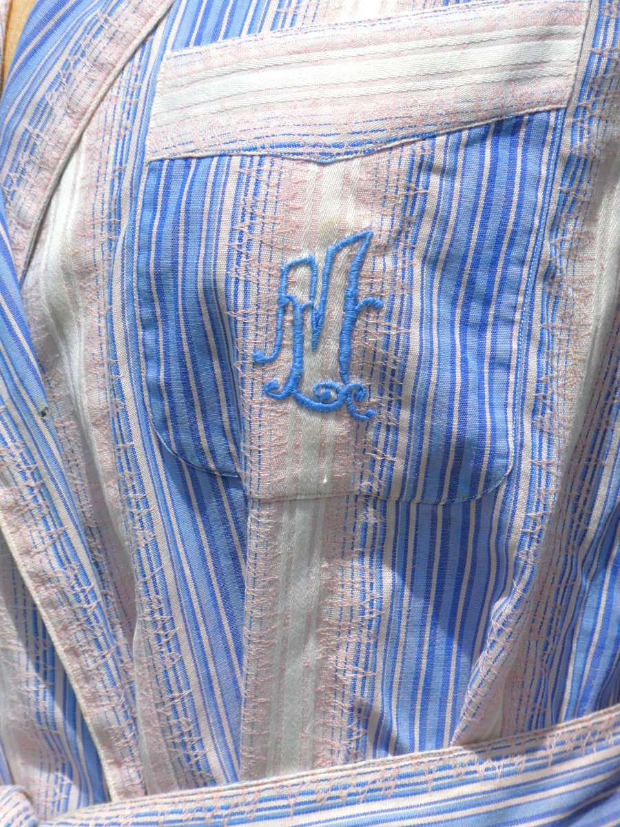 Art Deco Pajamas, Nightwear, Jacket And Pants 1920, Roaring Twenties Costume-photo-4