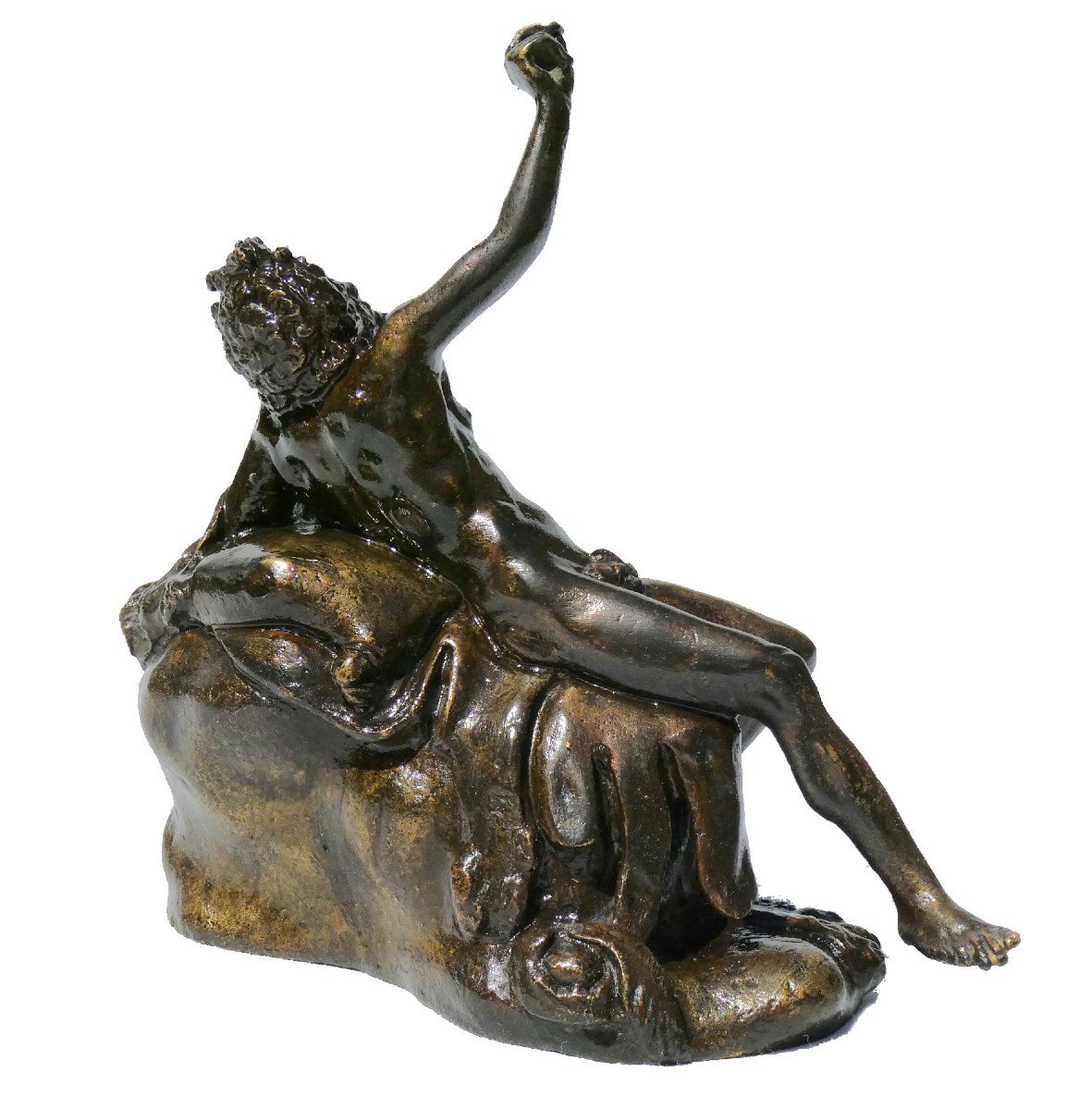 Bronze Sujet Mtyhologique Epoque XIXe , Silene / Dieu  Bacchus Souvenir Du Grand Tour-photo-2