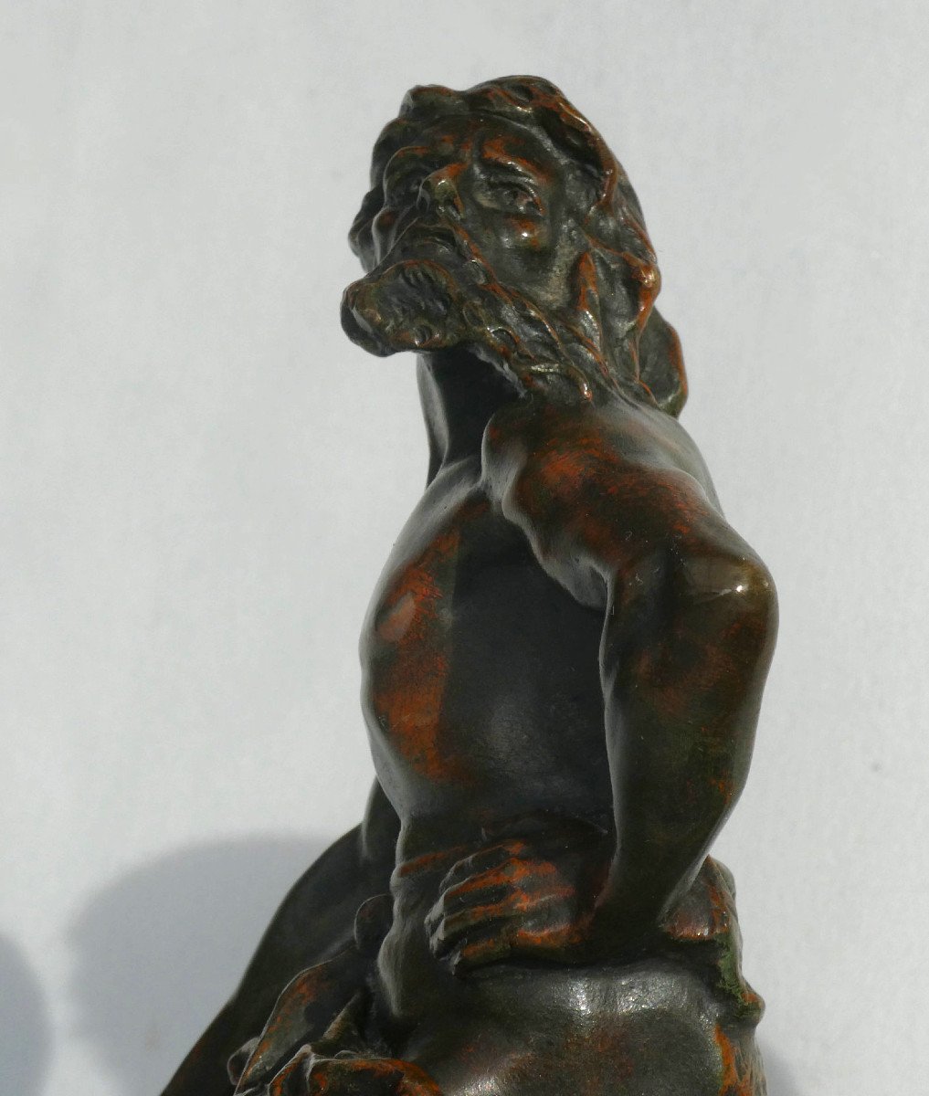 Paire De Serre Livres En Bronze , &eacute;poque XIXe , Atlantes , Hommes , Sign&eacute; Emile Gregoire -photo-2