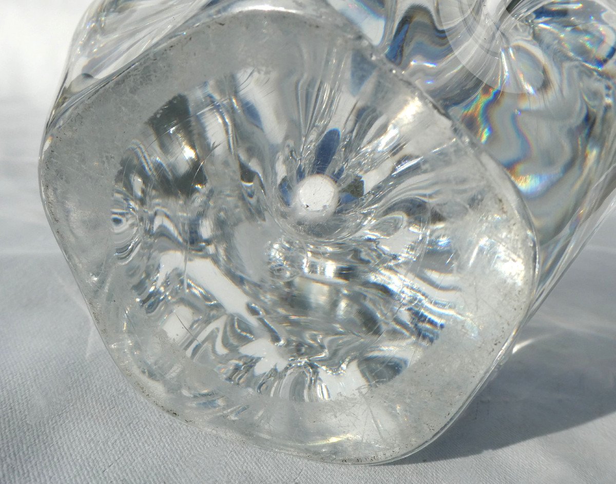 Baccarat Cast Crystal Vase, Daum Style, 1960 -photo-1