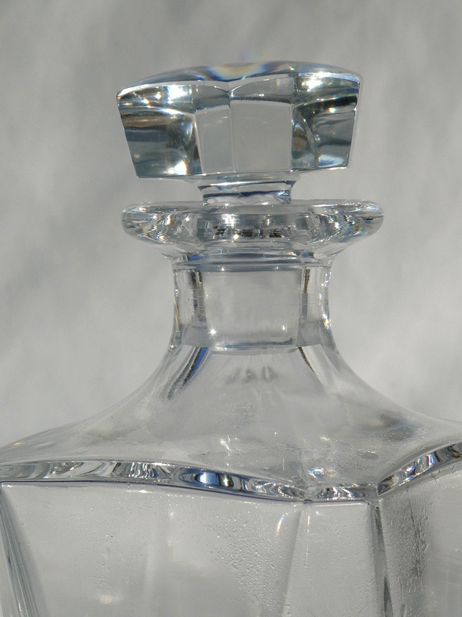 Carafe En Cristal De Baccarat , Style Art Deco , Cognac , Modernist -photo-2