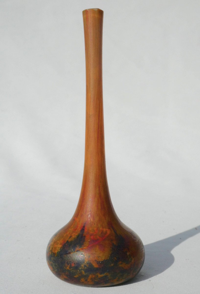 Soliflore Vase, Mamoreen Glass, Signed Daum Nancy Period 1910 