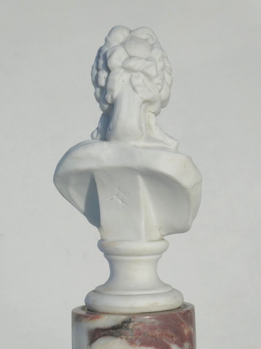 Bust Of Marie Antoinette & Louis XVII, Cenotaph Monument In Marble And Biscuit 1820, Dauphin-photo-4