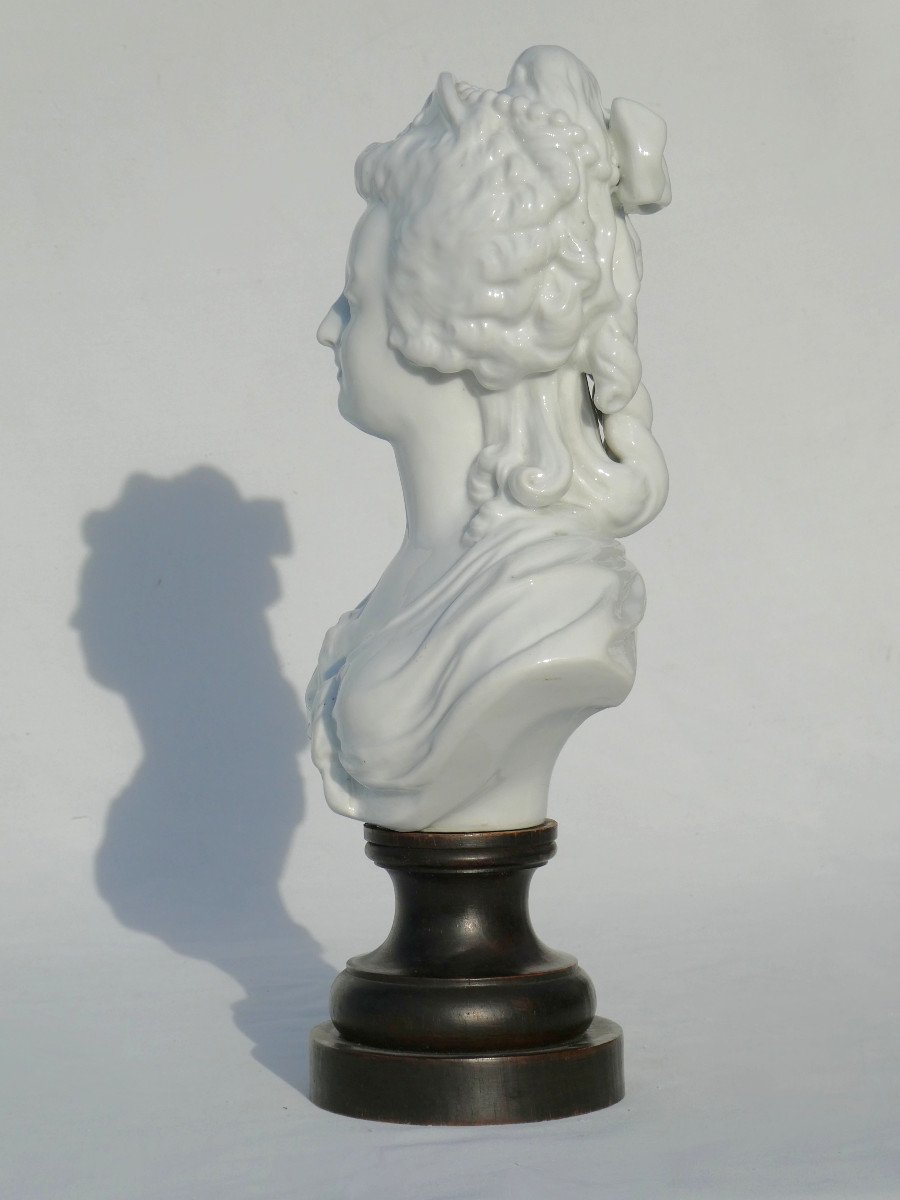 Buste De La Reine De France Marie Antoinette , Porcelaine Blanche XIXe , Royalisme-photo-3