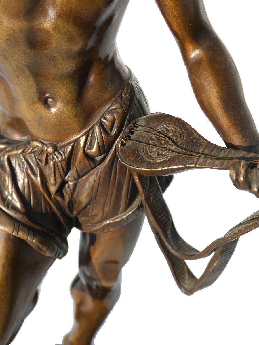 Albert-ernest Carrier-belleuse , Le Danseur Napolitain XIXe , Sculpture En Bronze , Mandoline-photo-4