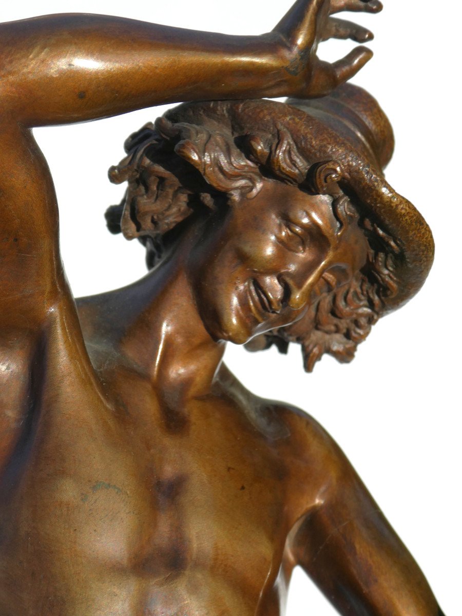 Albert-ernest Carrier-belleuse , Le Danseur Napolitain XIXe , Sculpture En Bronze , Mandoline-photo-1