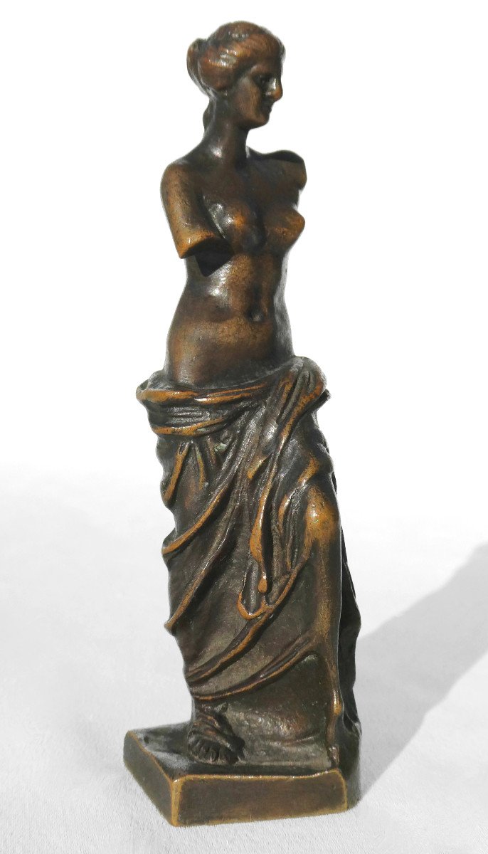 Bronze In Antique 19th Century, Venus De Milo, Sculpture, Souvenir Of The Grand Tour -photo-2