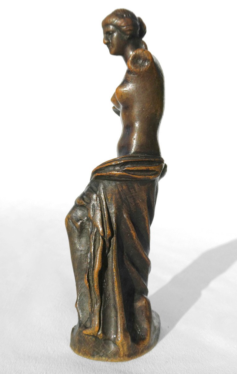 Bronze In Antique 19th Century, Venus De Milo, Sculpture, Souvenir Of The Grand Tour -photo-4