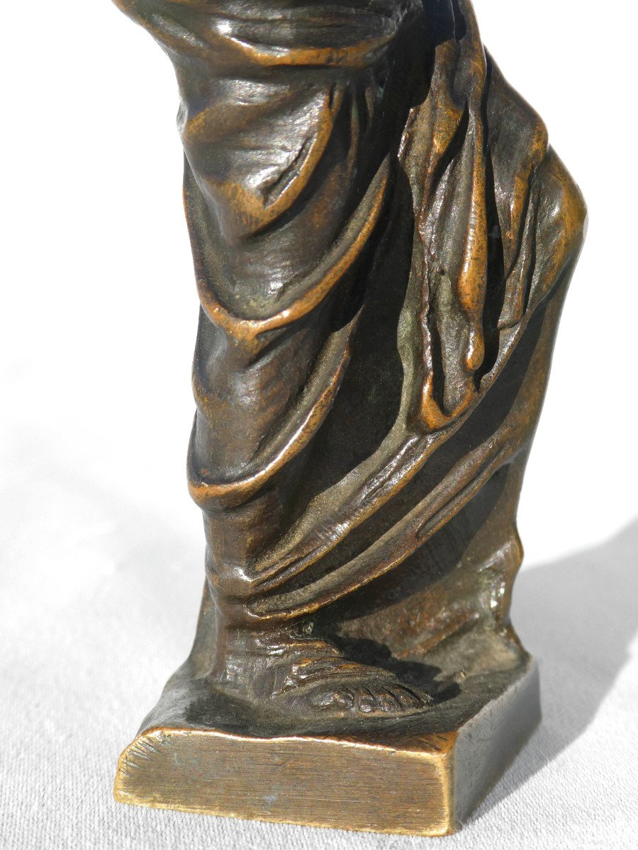 Bronze In Antique 19th Century, Venus De Milo, Sculpture, Souvenir Of The Grand Tour -photo-3