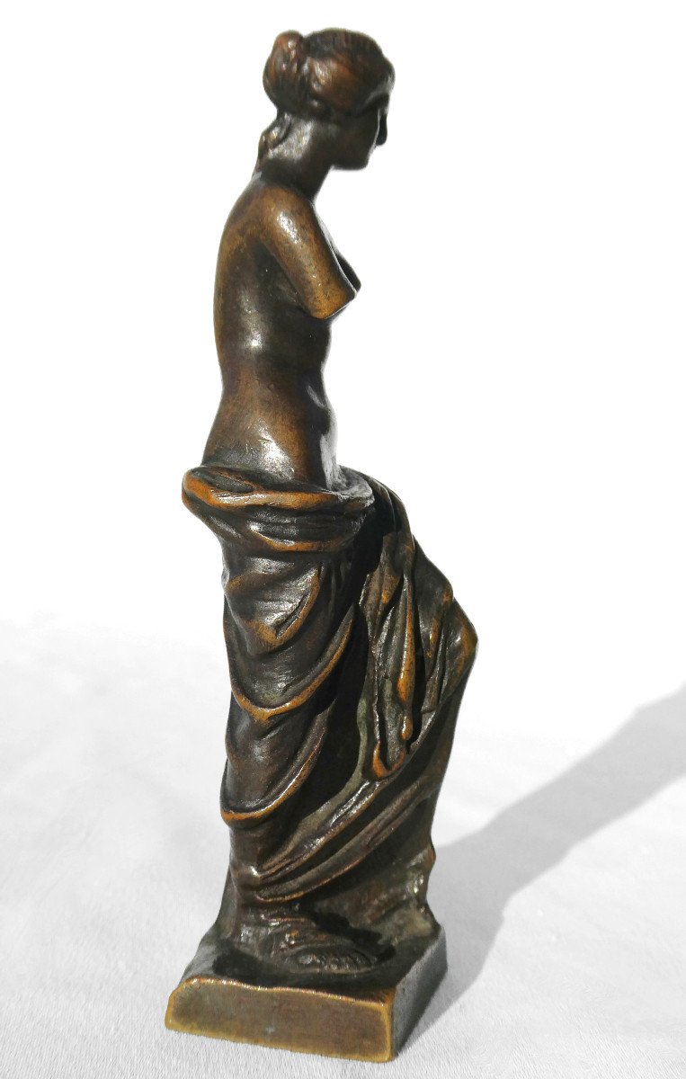 Bronze In Antique 19th Century, Venus De Milo, Sculpture, Souvenir Of The Grand Tour -photo-4