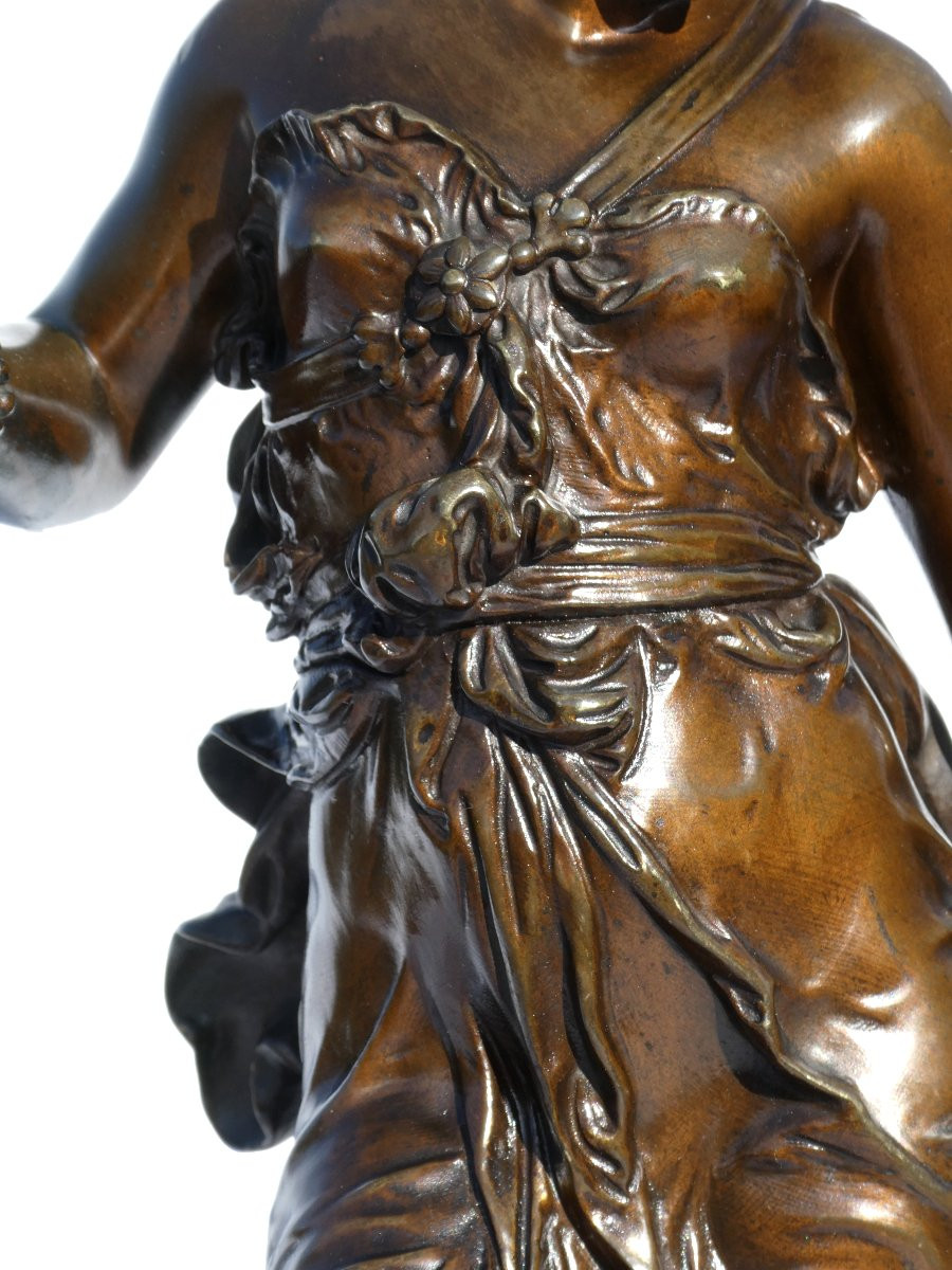 Mythological Bronze, Atalanta With The Apple, Napoleon III Period, Signed Hippolyte Moreau, 19th Century-photo-4