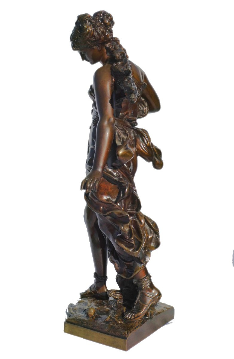 Mythological Bronze, Atalanta With The Apple, Napoleon III Period, Signed Hippolyte Moreau, 19th Century-photo-7