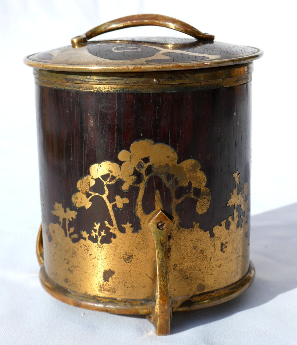 Erhard & Sohne Art Nouveau Tea/tobacco Box, Japanese Lacquer Style, 1900s China-photo-1