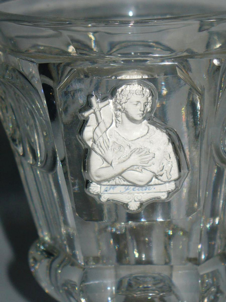 Cristallo-ceramic Crystal Cup, Baccarat Crystal Glass, Saint Jean 1820 Charles X-photo-3