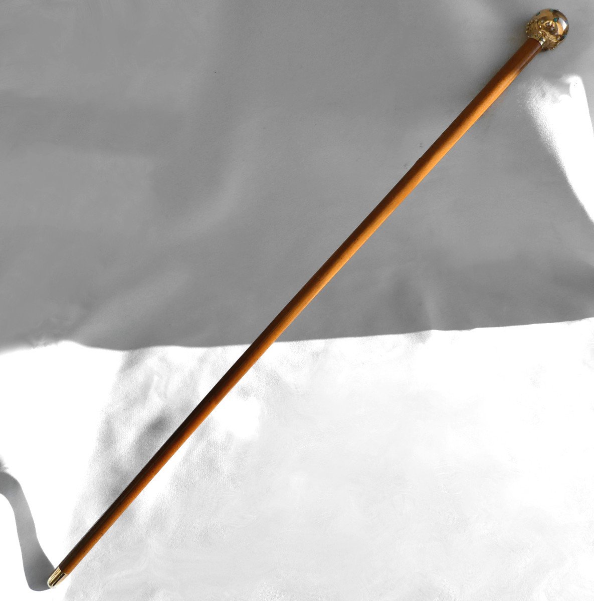 Child's Walking Cane 1830 Gold Pommel, Pearls & Diamonds, 19th Count Crown-photo-5