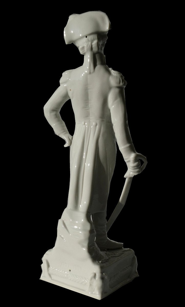 Marquis De La Fayette Revolution Francaise Sujet En Porcelaine Blanche De Capodimonte Vers 1930-photo-2