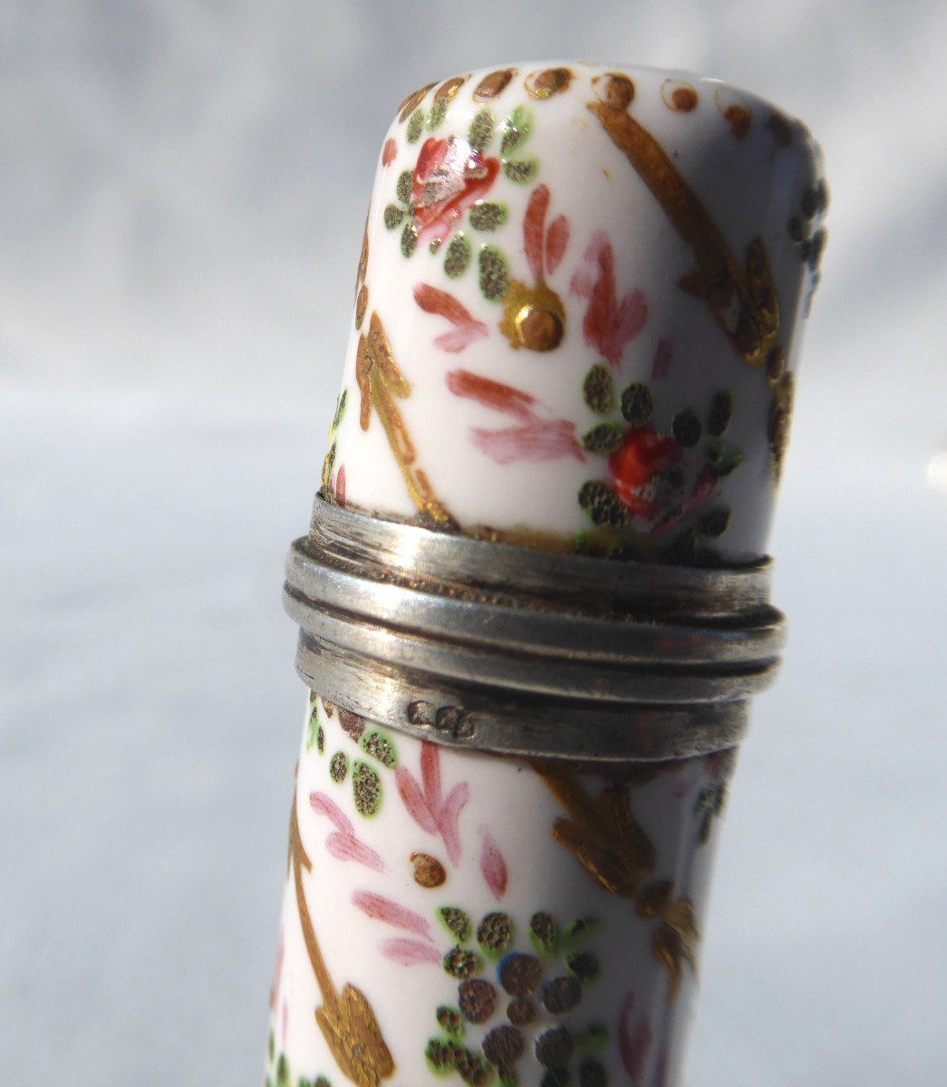 Salt / Perfume Bottle, Enamelled Silver Late Nineteenth Century, Object De Vertus Enamel-photo-4