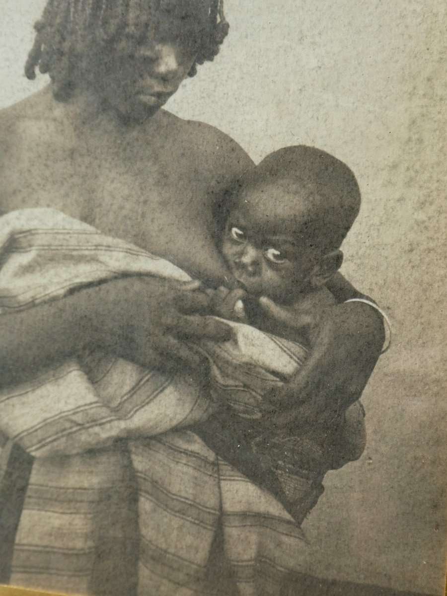 Orientalist Photography, Young African Woman Breastfeeding Taken By Marshal Lyautey Nineteenth-photo-3