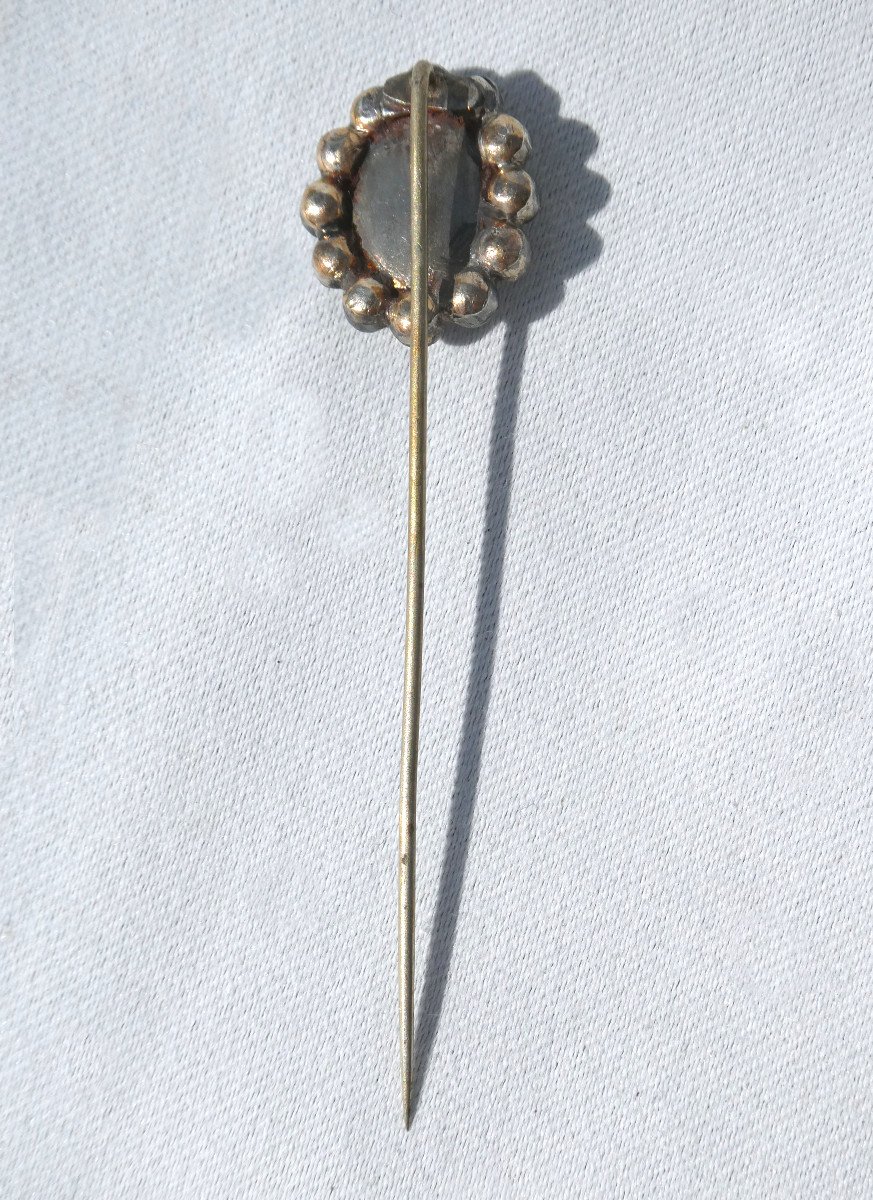 Chale Pin / Tie Nineteenth Time, Normandy, Rhinestones And Silver Norman Regional Jewel-photo-3