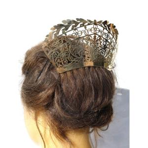 Large Napoleon III Period Hair Comb, Nineteenth Chignon / Mantilla, Jewel France