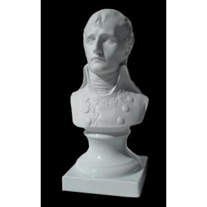 Buste En Biscuit & Porcelaine De Limoges Bonaparte Premier Consul , Empire Napoléon 1er Boizot