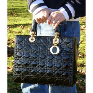 French Leather Purse , Lady Dior With Box , Christian Dior , Handbag