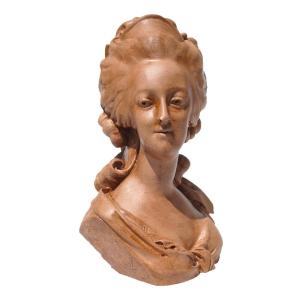 Workshop Plaster Bust Of Queen Marie Antoinette Queen Of France 19th Century