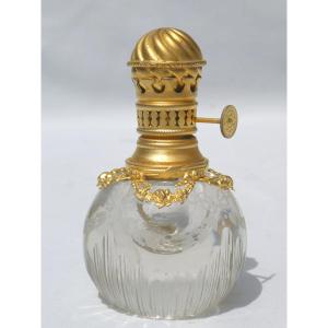 Lampe A Petrole Miniature De Voyage , Objet d'écriture , Encrier De Poche XIXe Napoléon III