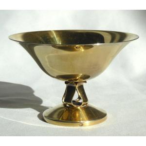 Chalice Cup / Timbale In Solid Silver Vermeil, Goldsmith Pierre Maeght