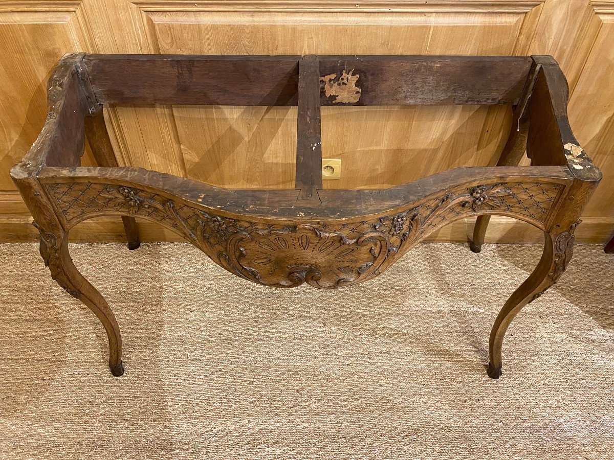 Table à gibier formant console d’époque Régence en bois naturel -photo-1