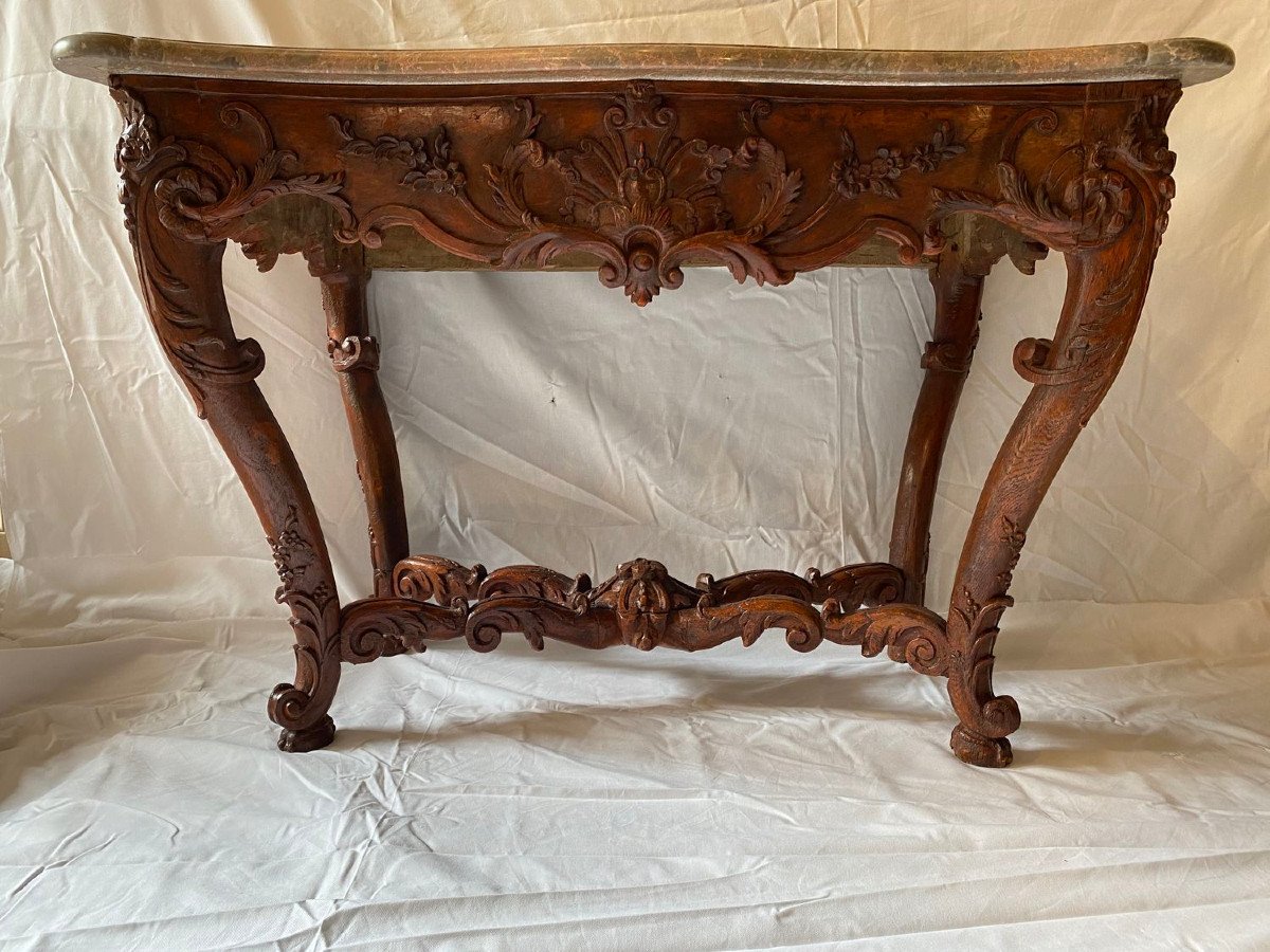 18th Century Game Table Resting On Four Curved And Carved Legs-photo-2