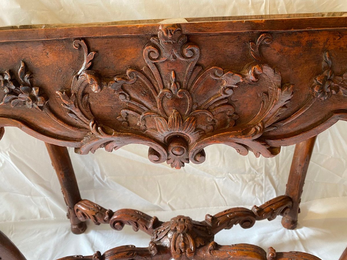 18th Century Game Table Resting On Four Curved And Carved Legs-photo-4